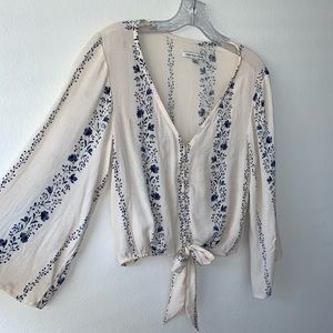 American Eagle Tie Crop Top- Small